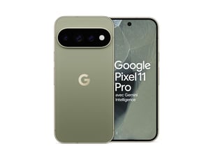 Smartphone pixel 11 pro 256 go olive android 17 5g double sim avec écran oled 6,3 pouces 120 hz et triple caméra 50 48 48 mpx