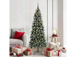 Sapin de noël artificiel, arbre de noël vert 180 cm pvc, plastique et acier shl3124