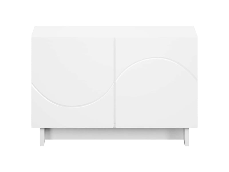  Meuble tv moderne, banc tv 60x34.5x40 cm blanc bois d'ingénierie shl94494  - Conforama D