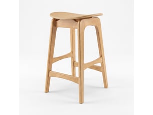 tabouret de bar MAISON PAVANE Jude - marron hauteur d'assise 63 cm vendu Par paire