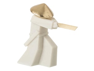 Statuette déco art martial gaël 34cm blanc