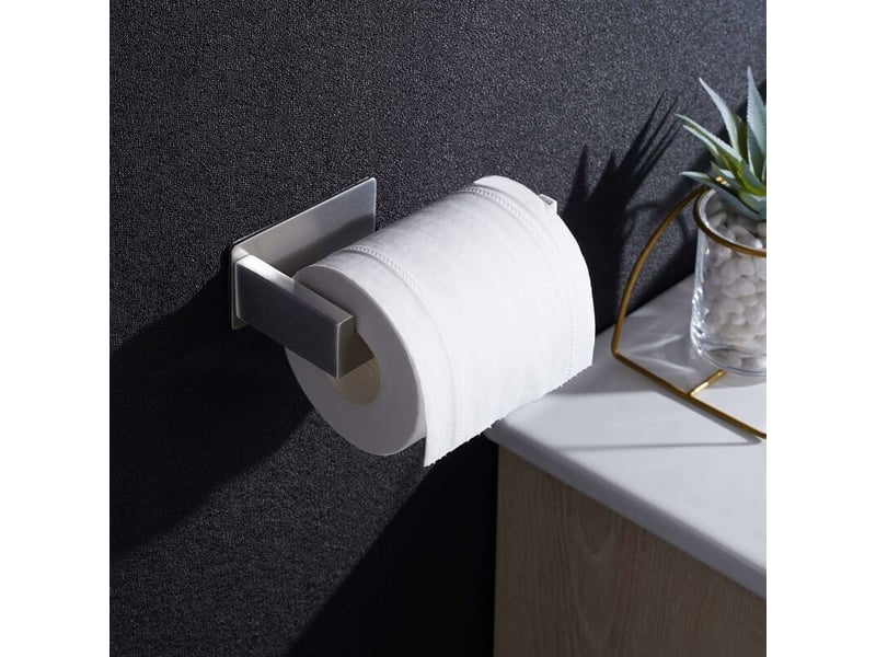  Porte papier toilette, acier inoxydable adhésif, pour cuisine salle de bains - 1  - Conforama C