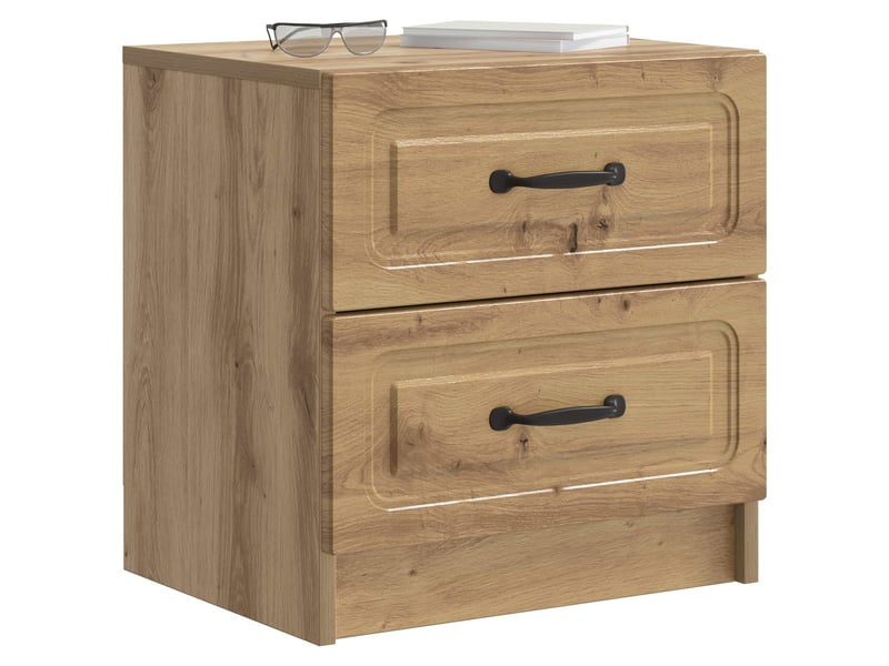  Table de chevet - cabinet de chevet - table de nuit 2 pièces chêne artisanal 43 x 34,5 x 44,5 cm  - Conforama B