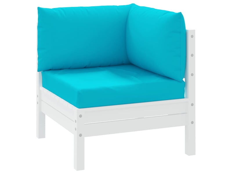  Lot de 3 coussins de palette, coussins de canapé turquoise tissu oxford cf59720  - Conforama C