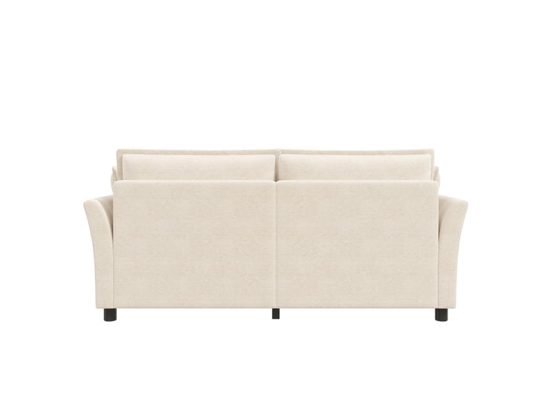  Canapé 2 places en tissu chenille beige, 2 coussins d'accoudoir, montage facile, 155×81×87 cm  - Conforama R