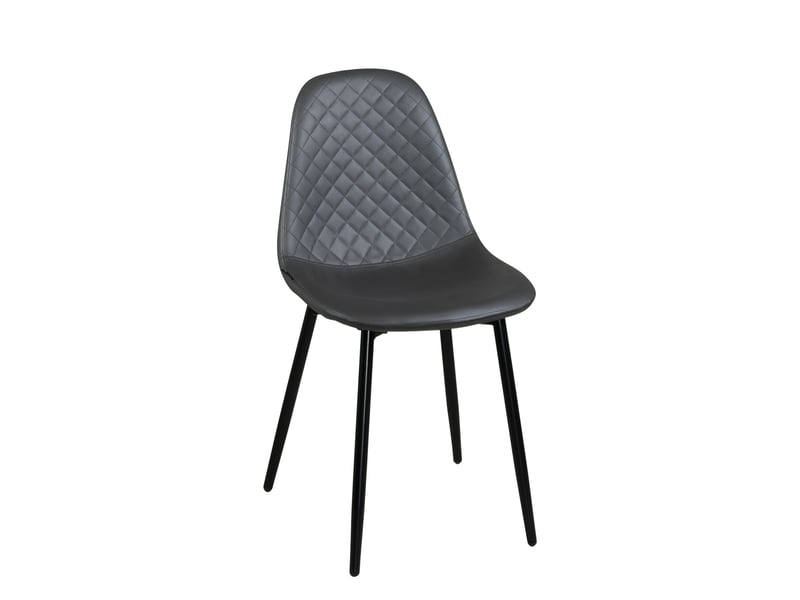  Lot de 4 chaises de salle à manger nova en simili cuir anthracite avec pieds métal 723-NOVA - Conforama B