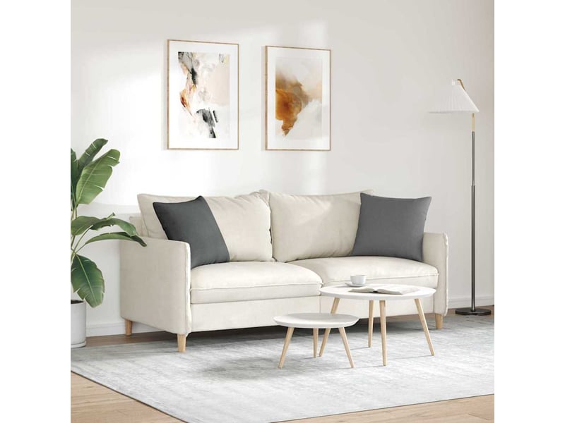  Lot de 2 coussins de canapé, coussins décoratifs tissu gris foncé 45 x 45 cm cf58859  - Conforama D