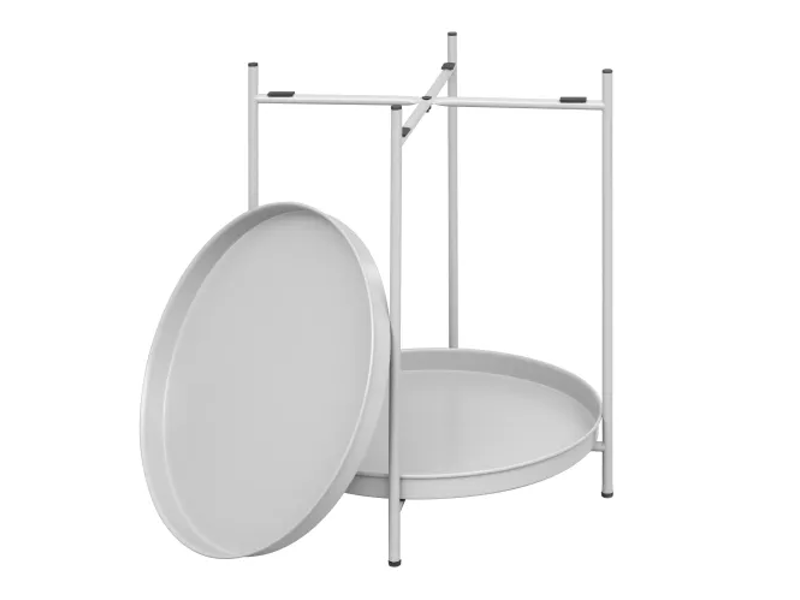 Table d’appoint ronde avec rangement, table de canapé, chevet et porte-plantes - Conforama D