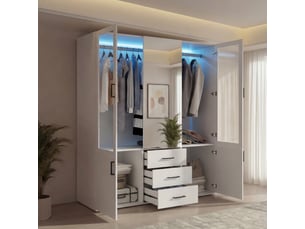 Armoire coloris blanc largeur 181.5 cm
