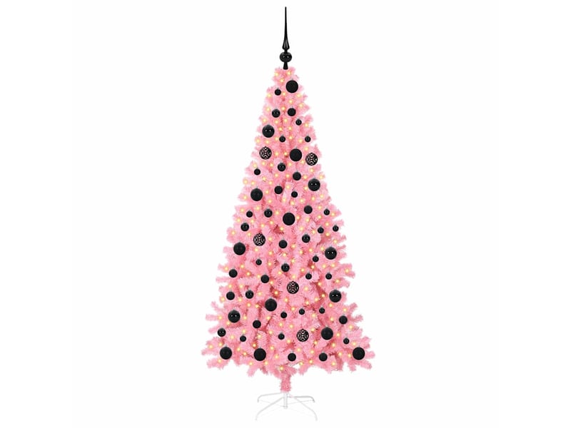  Sapin de noël - arbre de noël rose 180 cm pvc  - Conforama C