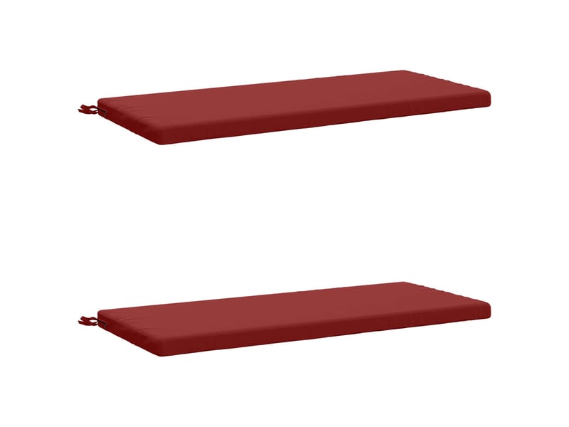  Lot de 2 coussins de banc, coussins d'assise soest 100 % polyester bordeaux cf57179  - Conforama A