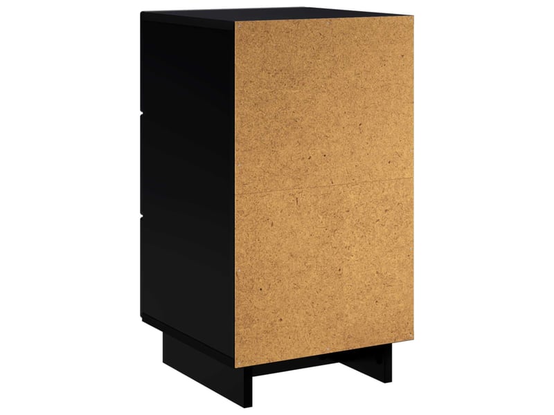Table de chevet - cabinet de chevet - table de nuit 2 pièces noir 33,5 x 34,5 x 60 cm - Conforama E