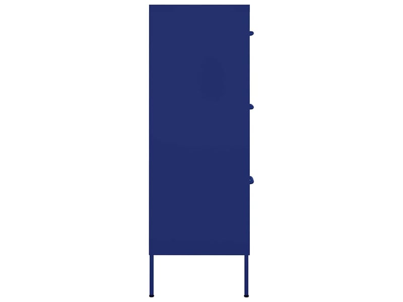  Armoire de rangement bureau, armoire à tiroirs bleu marine 80x35x101,5 cm acier  - Conforama D