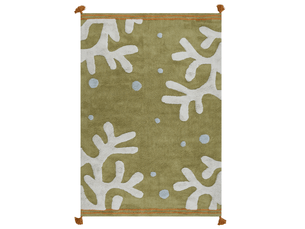 Tapis enfant jajpur vert 140 x 200 cm coton