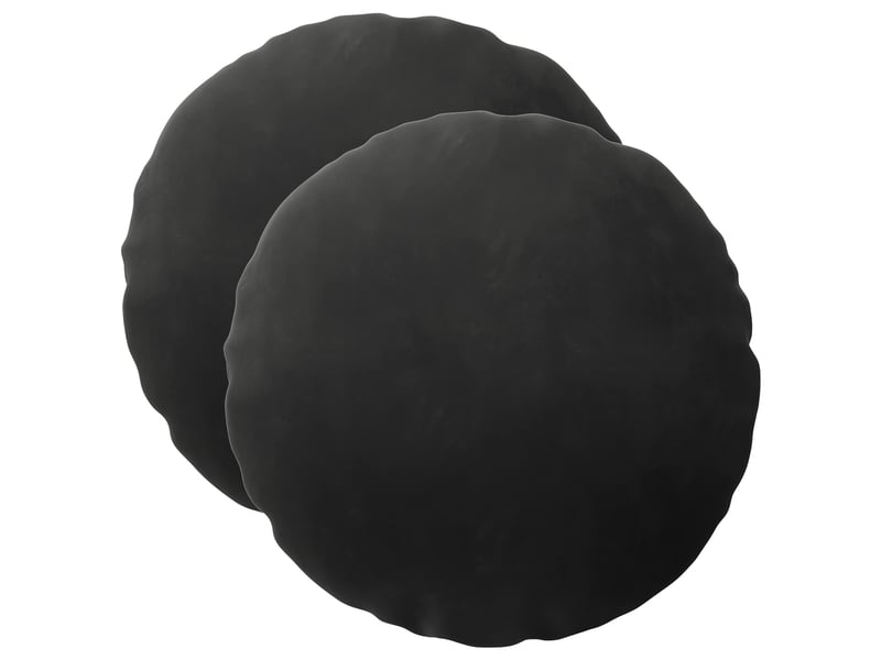  Lot de 2 coussins avec oreiller, coussins décoratifs heerlen noir velours cf50530  - Conforama A