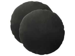Lot de 2 coussins avec oreiller, coussins décoratifs heerlen noir velours cf50530