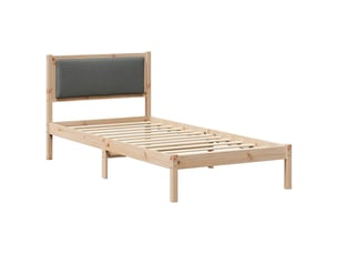 Lit simple 90x190 cm    coloris gris