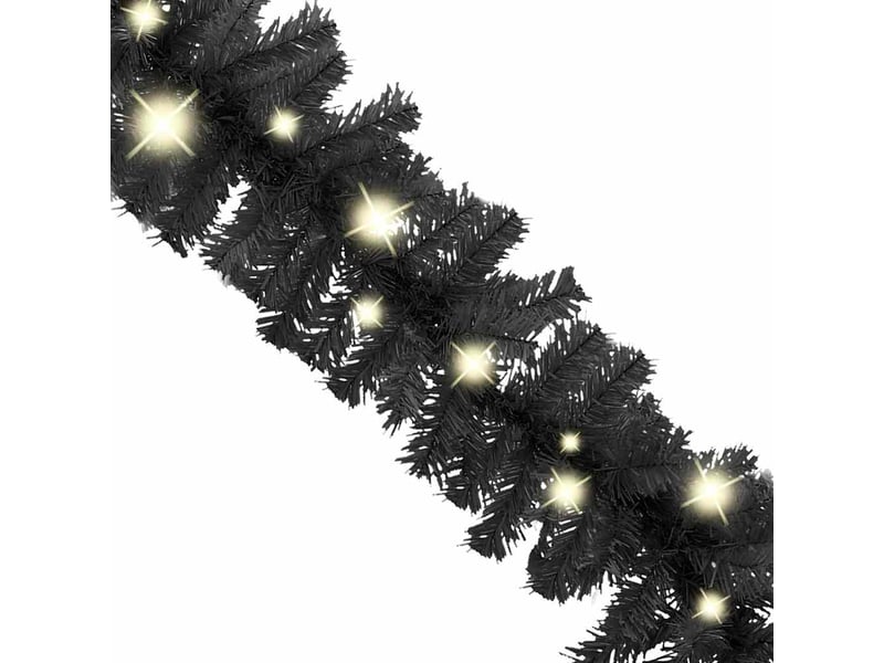  Guirlande de noël avec lumières led 20 m noir  - Conforama D