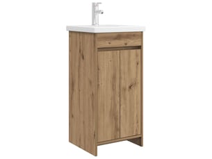 Meuble de salle de bain avec évier chêne artisanal shl2005