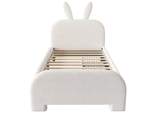 Lit simple 90x200 cm MAISONORA coloris blanc
