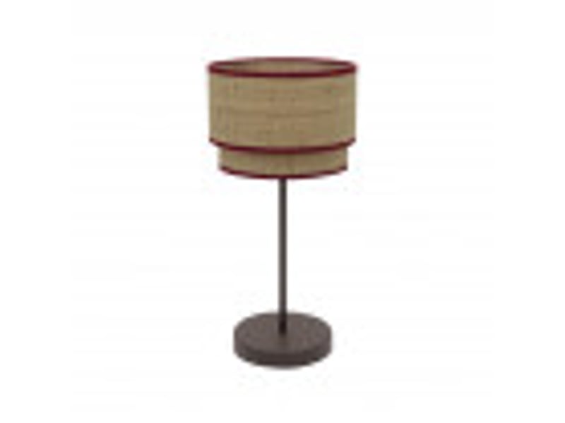  Lampe à poser fabrilamp roque naturelrouge 1 x e27 60 x 30 x 30 cm 172871107 - Conforama B