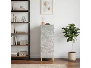 Armoire de rangement bureau, armoire à tiroirs gris béton 33 x 34,5 x 90 cm shl369
