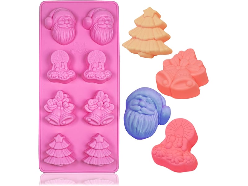  8 cavités ustensiles à pâtisserie antiadhésif moule en silicone pour muffins, gâteau au chocolat, moule à savons, cupcake et gelée - ustensile de cuis  - Conforama A