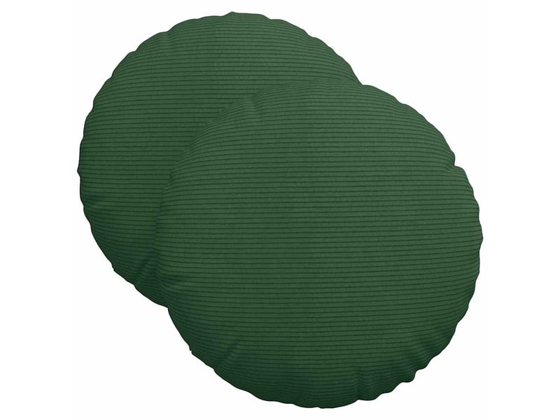  Lot de 2 coussins de siège, coussins décoratifs tissu en velours côtelé vert foncé cf59814  - Conforama A