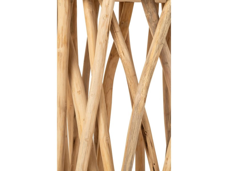  Table de bar en bois zélia 110cm naturel  - Conforama C