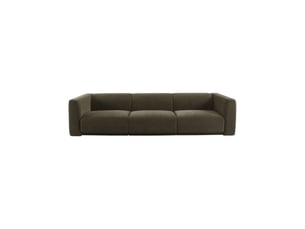 Canapé droit fixe 4 places Tissu vert