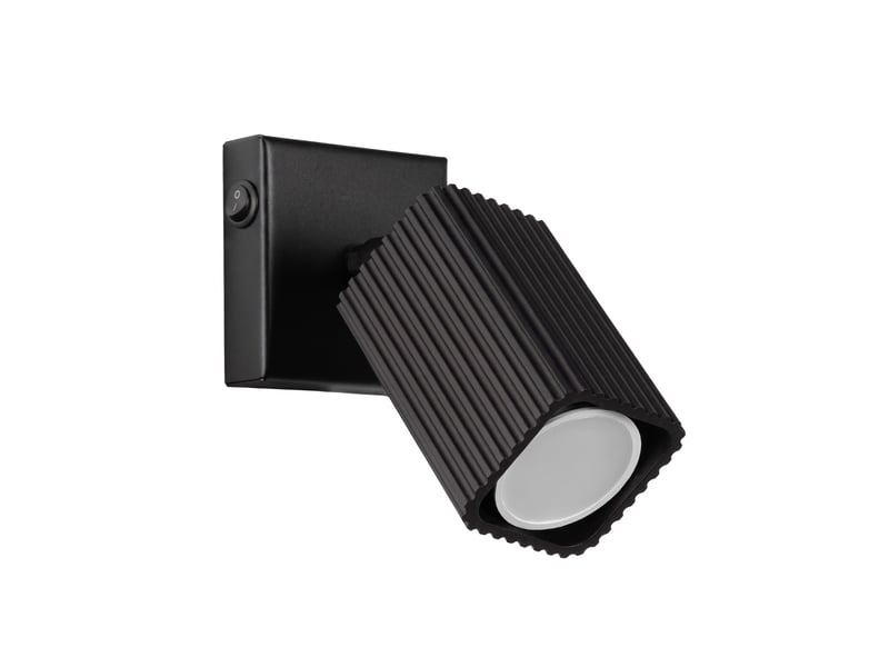  Applique rayo noire avec interrupteur aluminium moderne 16x8x16cm SL.3161 - Conforama A