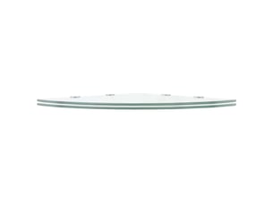 Lot de 2 étagères d'angle murales, étagères suspendues et supports verre transparent 45x45 cm cf42764