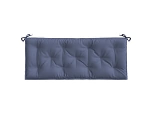 Coussin de banc de jardin, coussin d'assise bleu marine 120x50x7 cm tissu oxford cf52686