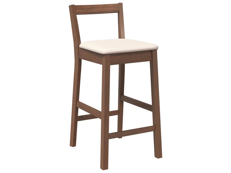  Lot de 2 tabouret de bar avec coussins en bois massif marron et caoutchouc shl26420  - Conforama D