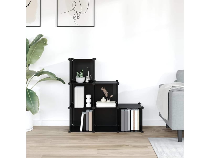 Cubes de rangement 6 pcs noir pp - Conforama C