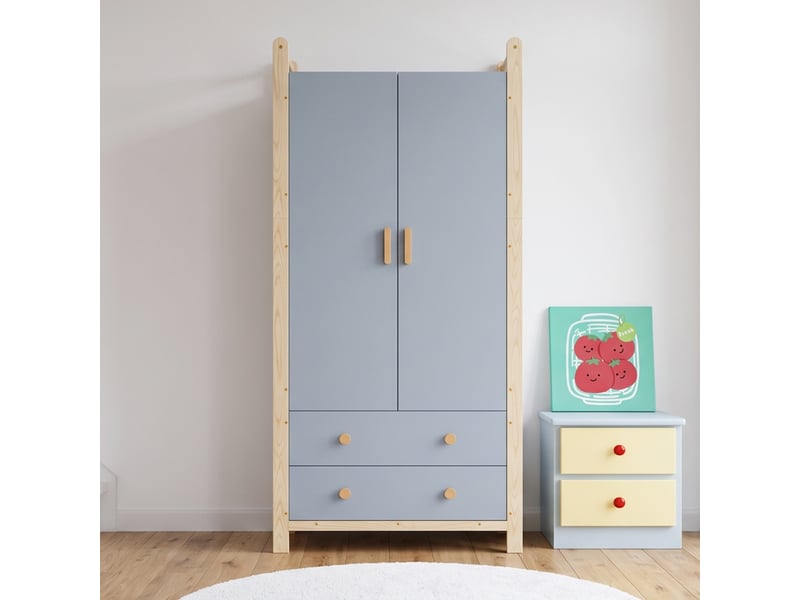 Armoire 2 portes avec penderie et 2 tiroirs N883P32695859B - Conforama D