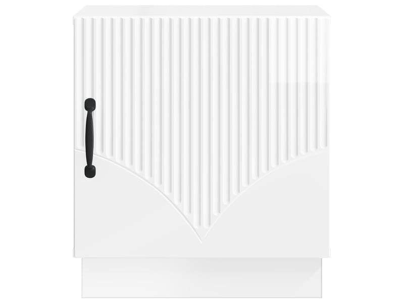  Table de chevet 2 pièces blanc brillant 43 x 34,5 x 47 cm  - Conforama E