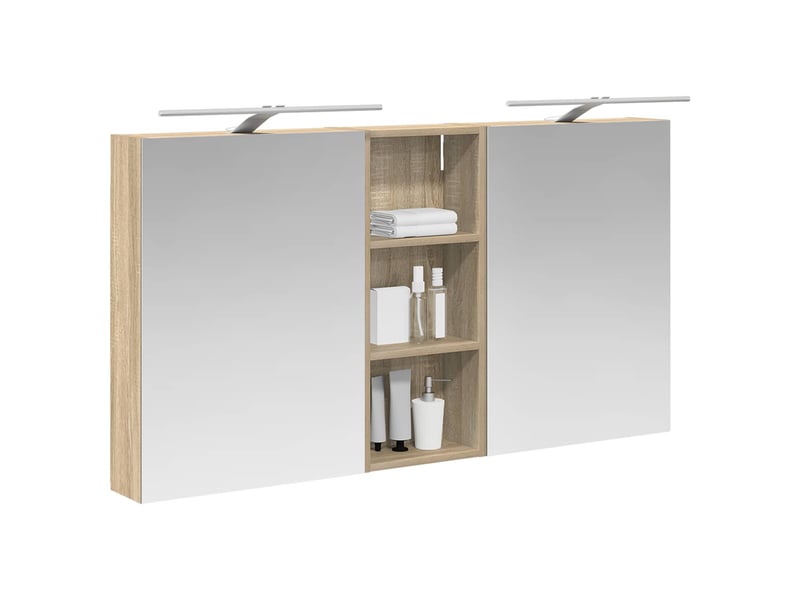  Ensemble de meubles de salle de bain 3 pcs 130x14.5x70 cm shl6250  - Conforama C