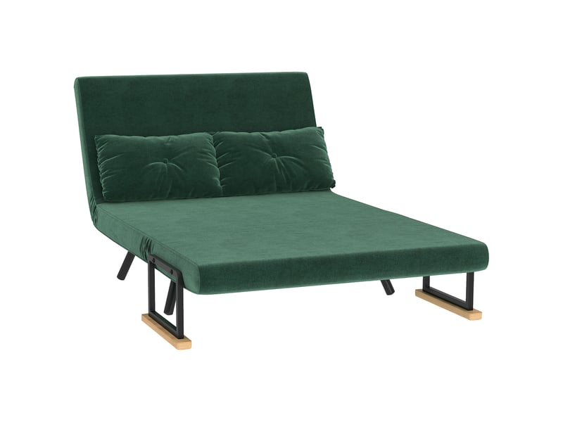  Canapé convertible aspect velours vert 102 x 73 x 81 cm  - Conforama B