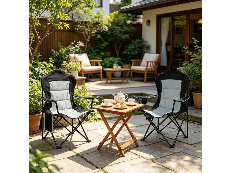 Chaise longue de jardin transat pliant pliable porte-gobelet extérieur camping - Conforama B