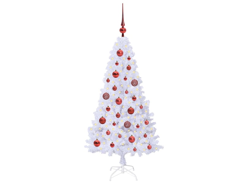  Sapin de noël - arbre de noël artificiel blanc 120 cm pvc et acier  - Conforama C