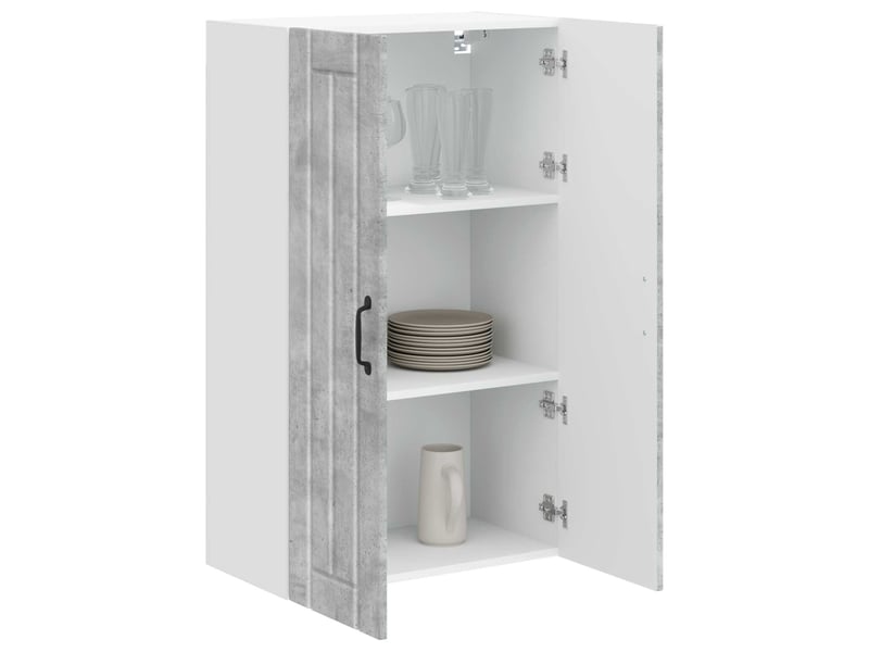  Meuble mural de cuisine, armoire de cuisine gris béton 60x31x100cm shl1153  - Conforama C