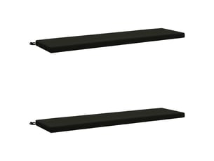 Lot de 2 coussins de banc, coussins d'assise soest 100 % polyester noir cf57323