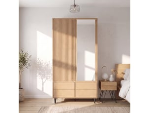 Armoire <strong>DESVIAE</strong> <strong></strong> coloris bois clair largeur 90 cm