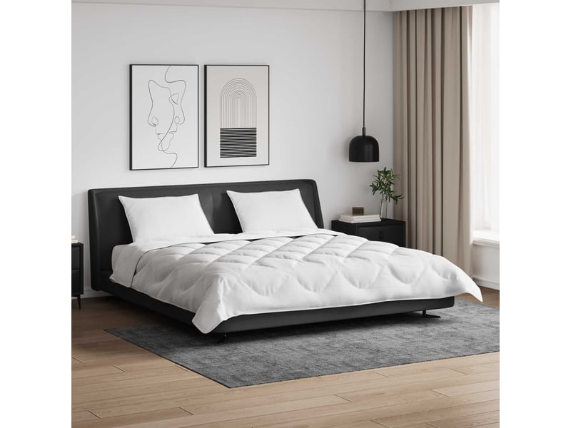 Couette avec oreillers avec oreiller 3 pièces - duvet blanc microfibre - Conforama B