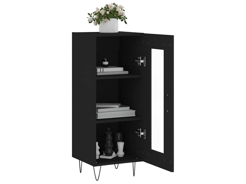  Buffet - bahut - meuble de rangement noir 34,5x34x90 cm bois d'ingénierie  - Conforama D