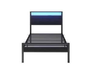 Lit coffre 90x200 cm <strong></strong>  <strong></strong> coloris noir