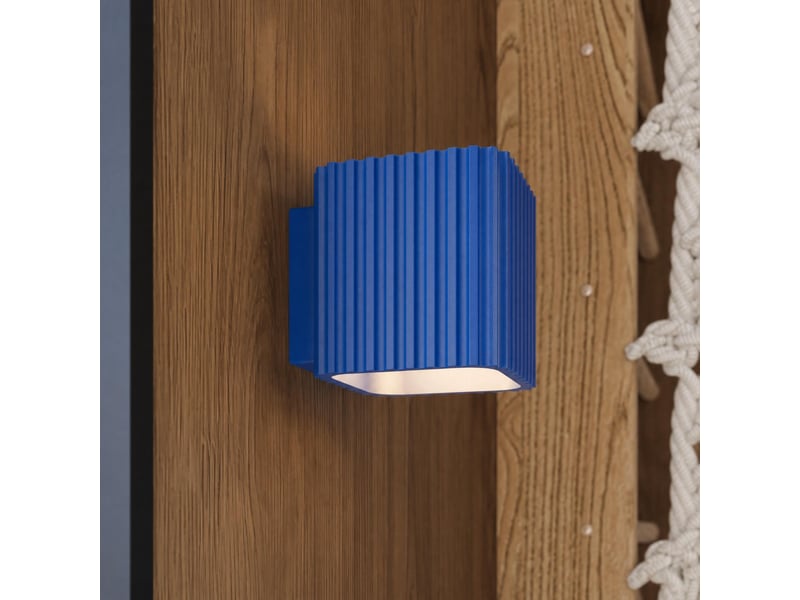 Applique riff outremer g9 aluminium moderne 10x10x12cm SL.3063 - Conforama D