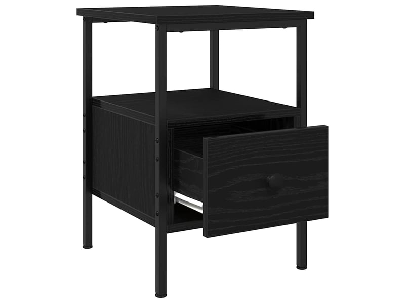  Table de chevet - cabinet de chevet - table de nuit chêne noir 34 x 36 x 50 cm bois d'ingénierie  - Conforama D