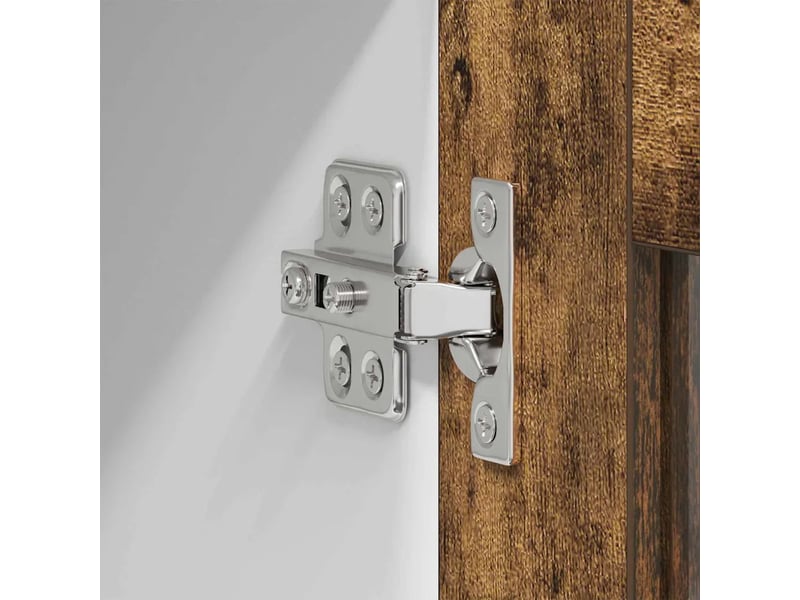 Lot de 2 armoires suspendues modernes espace de rangement 40 x 31 x 40 cm en bois d'ingénierie chêne fumé 02_0053250  - Conforama E